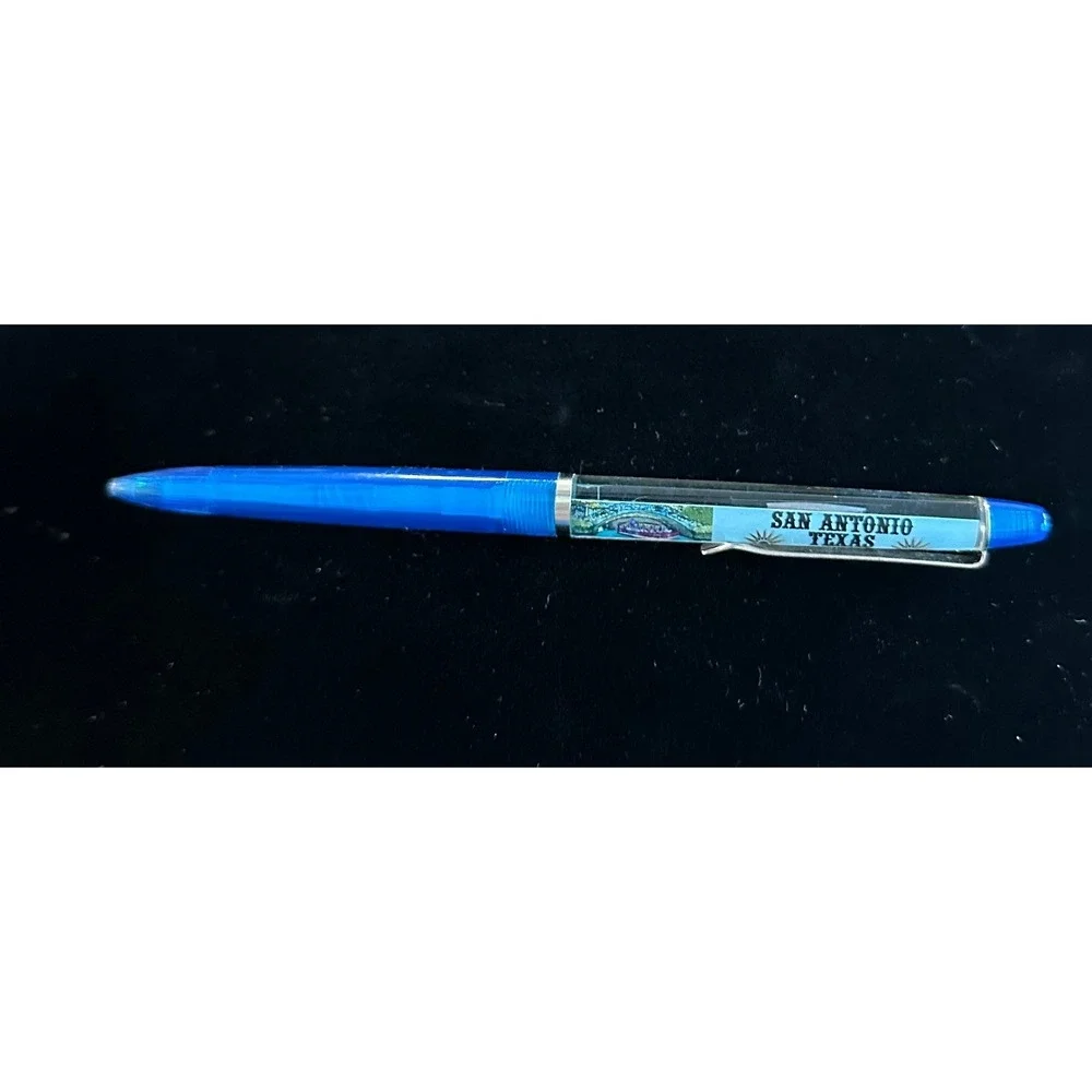 Vintage San Antonio Texas River Walk Floaty Pen Blue‎ Souvenir Collectible